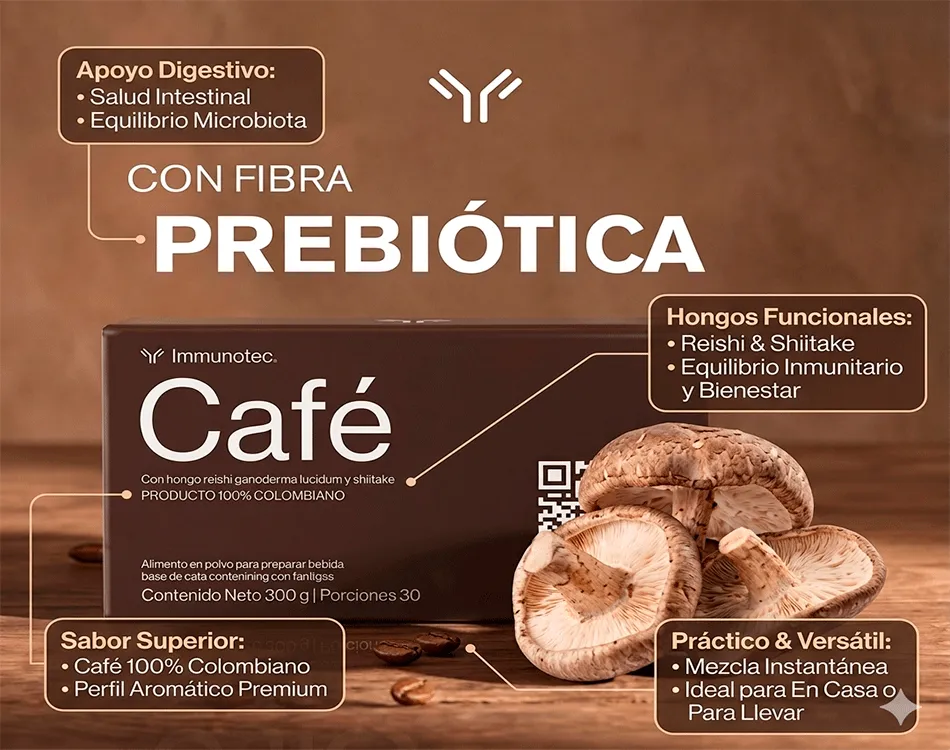 Más que un Café, Tu Ritual de Bienestar Diario: Immunotec Café (30 Porciones)